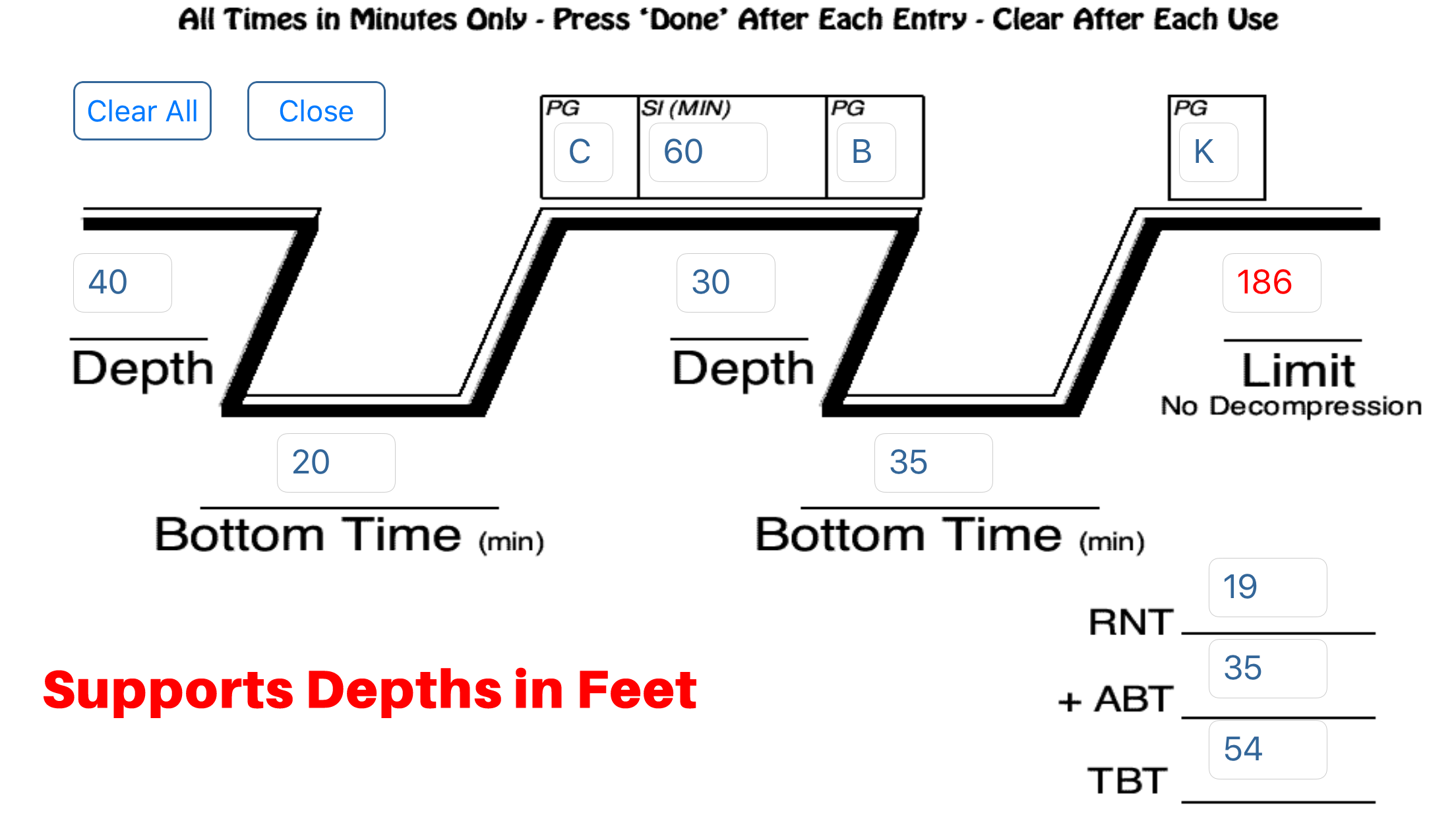 Ez Dive Planner