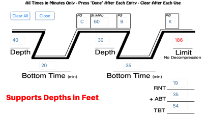 Ez Dive Planner Screenshot