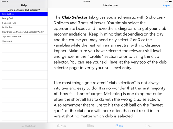 Golfmaster Club Selector iPad screenshot 4 - Sports app