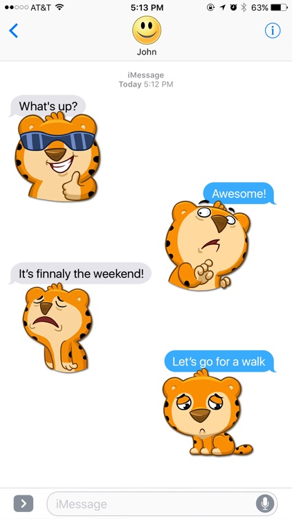 Little Cute Tiger Stickers