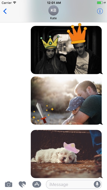 Animated Cute Crown Stickers