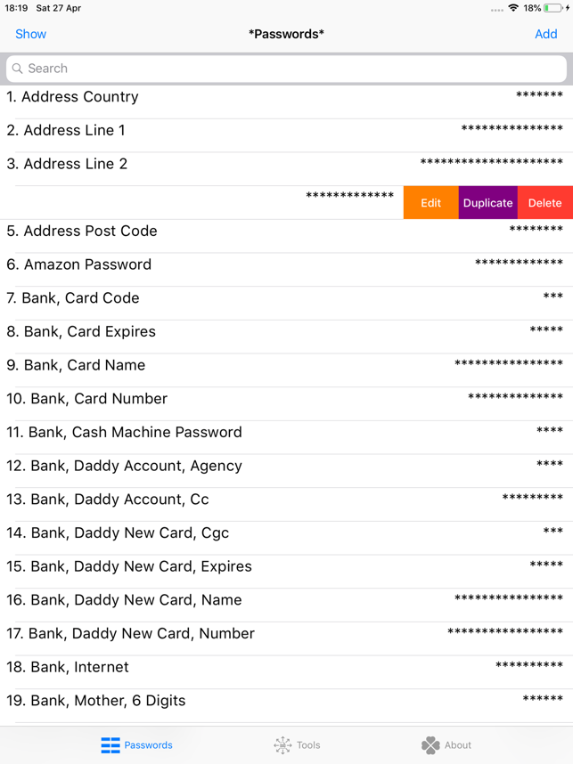 ‎*Passwords* Copy & Paste Screenshot