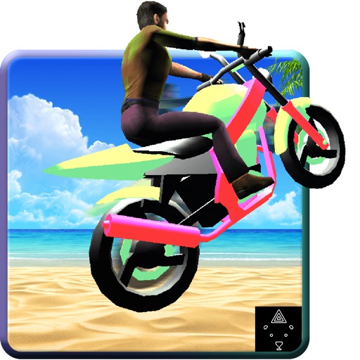 Blocky Super Moto Bike Rider Icon