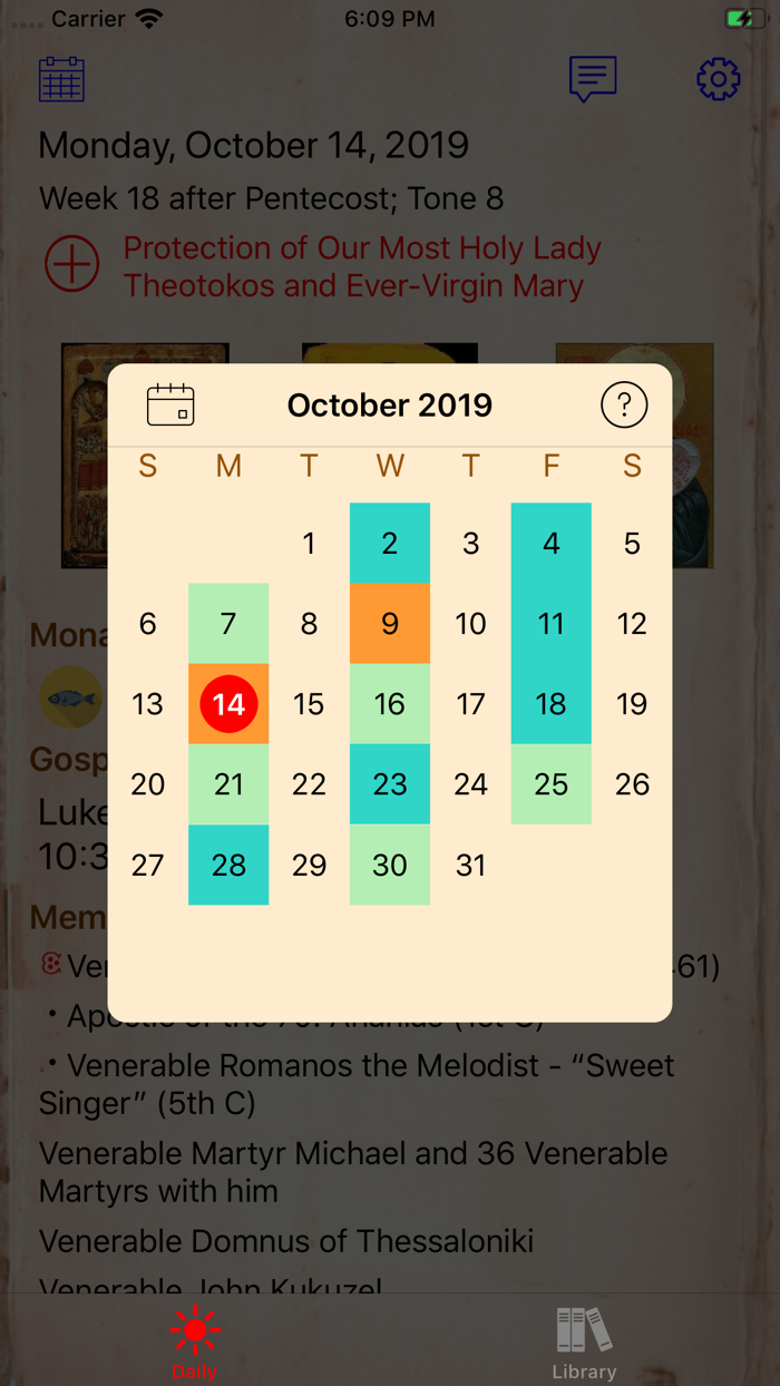 Orthodox Christian Calendar