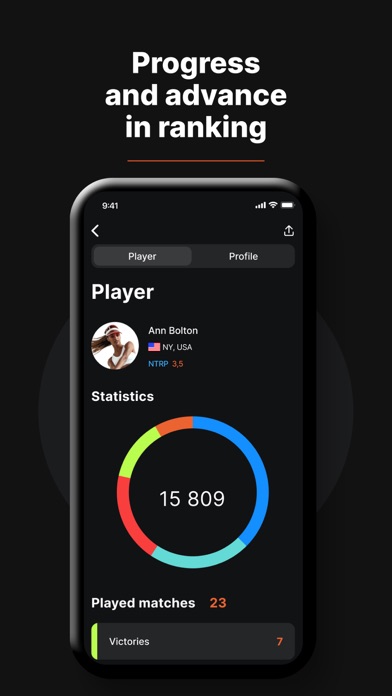 Tennisist: tennis players app Screenshot