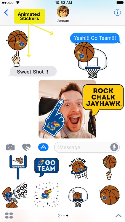 Kansas Animated+Stickers for iMessage