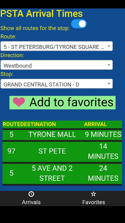 Pinellas PSTA Bus Tracker