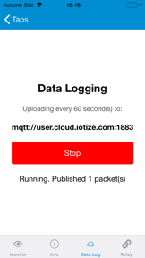 IoTize Tap Manager screenshot