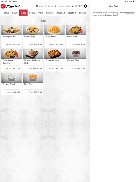 Pizza Hut KSA - Order Food Now iPad screenshot 4 - Food & Drink app