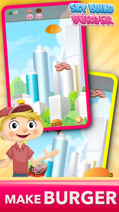 Screenshot #2 pour Sky Build Burger Tower 2 Jeu de bloc (gratuit)