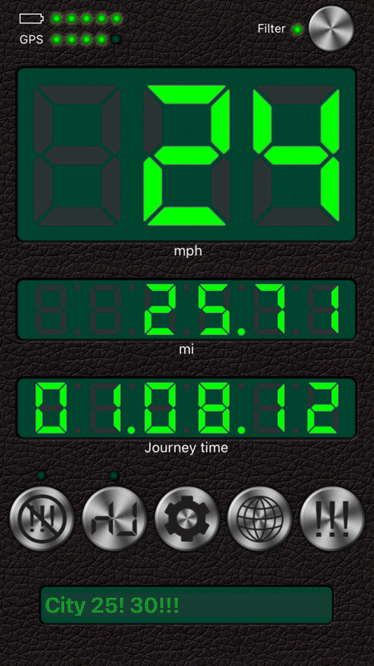 #1. Speedometer, Speed Limit Alert (iOS) 由: Dmitriy Kharutskiy