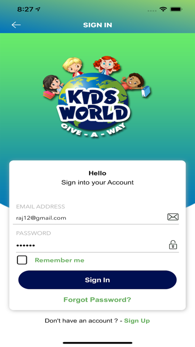 KIDSWORLDGIVE-A-WAY APP Screenshot