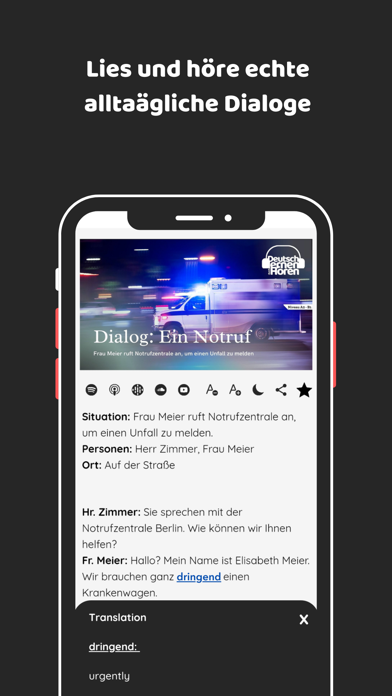 Deutsch lernen durch Hören Screenshot