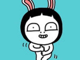 Animated Funny Rabbit Girl Stickers For iMessage