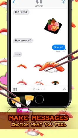 Game screenshot Japanese Food Stickers for iMessage apk