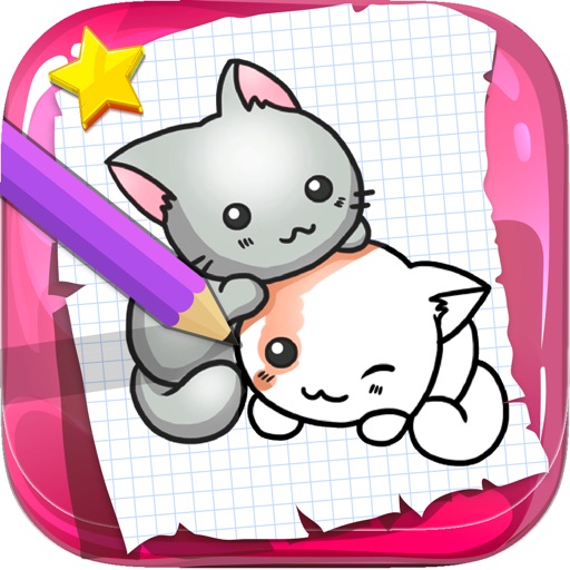 Draw The Cats & Kittens On Coloring Books Lite iOS App