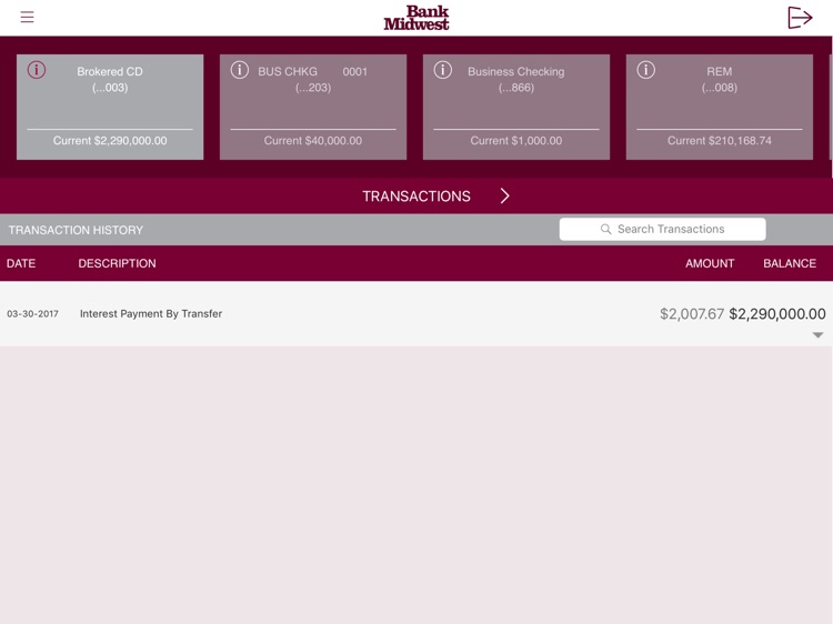 Bank Midwest for iPad