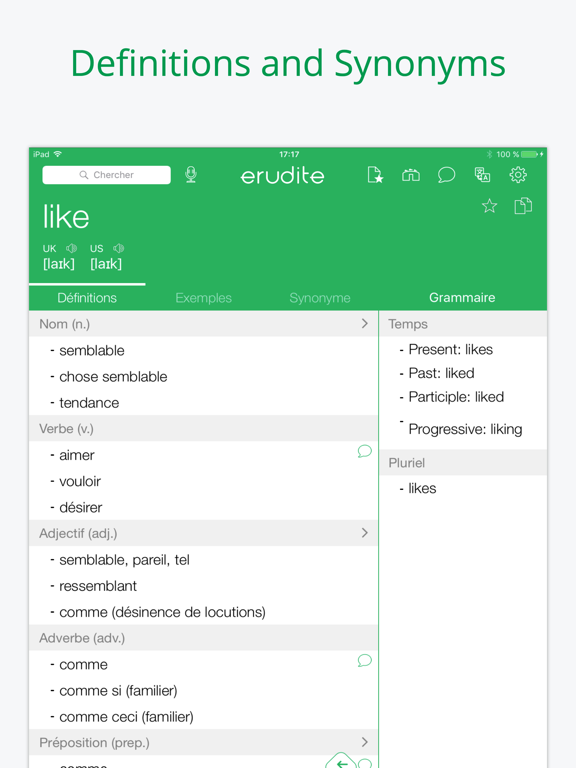 Screenshot #4 pour Dictionnaire Anglais Français+