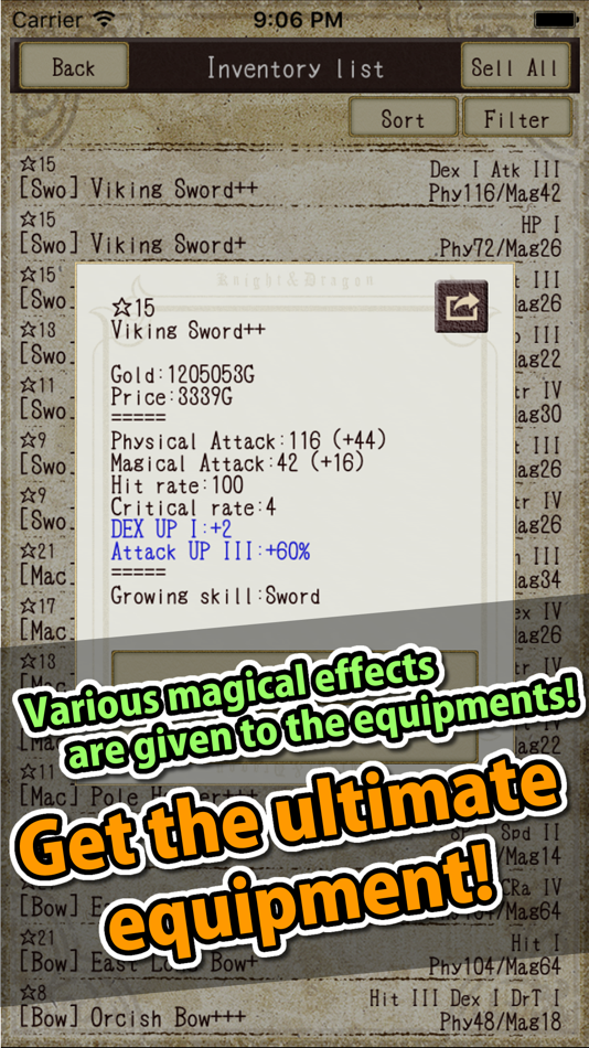#4. Knight & Dragon - Hack and Slash Offline RPG (iOS) โดย: Chiori Nakagawa