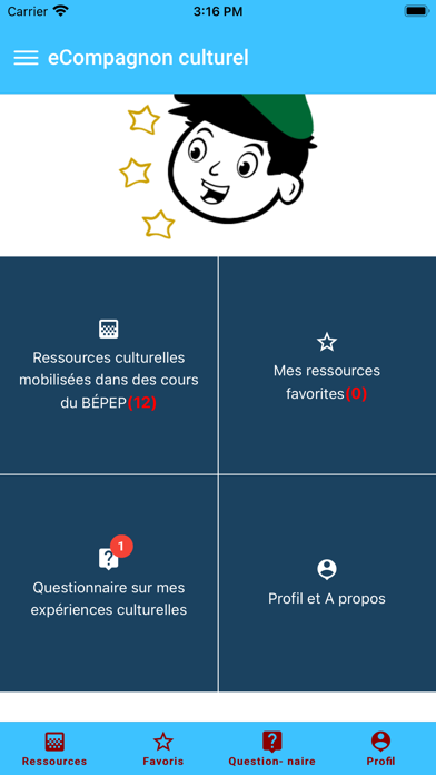 eCompagnon culturel Screenshot