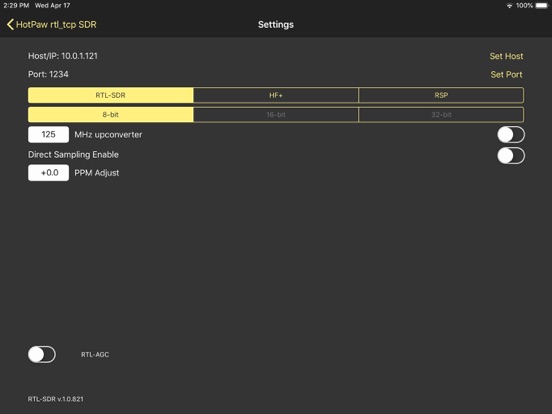 Screenshot #2 for rtl_tcp SDR