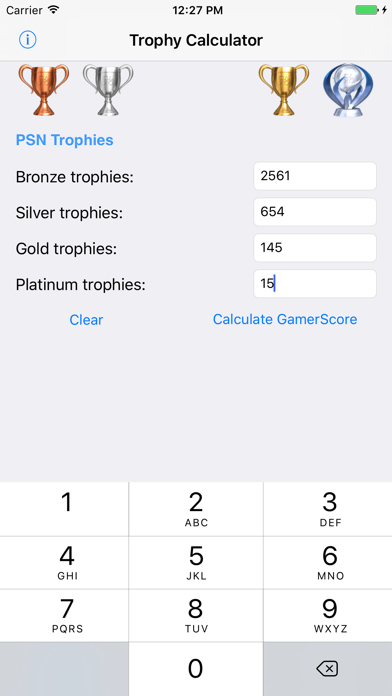 Screenshot #1 pour Trophy Calculator