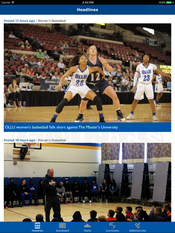 Screenshot #5 pour OLLU Saints Athletics