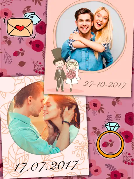 Wedding frames – romantic love photo album editor