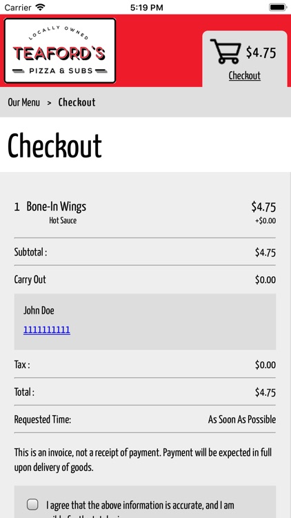 Teaford's Pizza & Subs screenshot-3