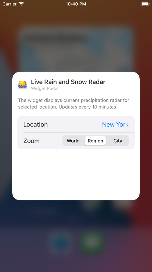 #10. Weather Radar Widget (iOS) 由: Piotr Knapczyk