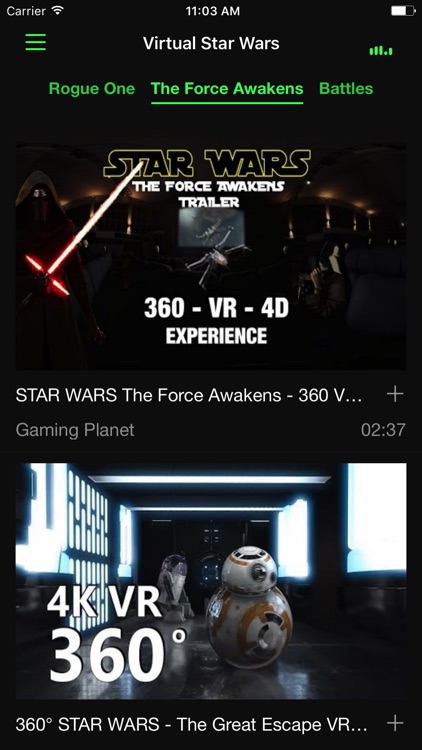 VR Player for Star Wars with Google CardBoard