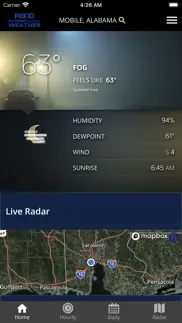 fox10 weather mobile alabama iphone screenshot 1