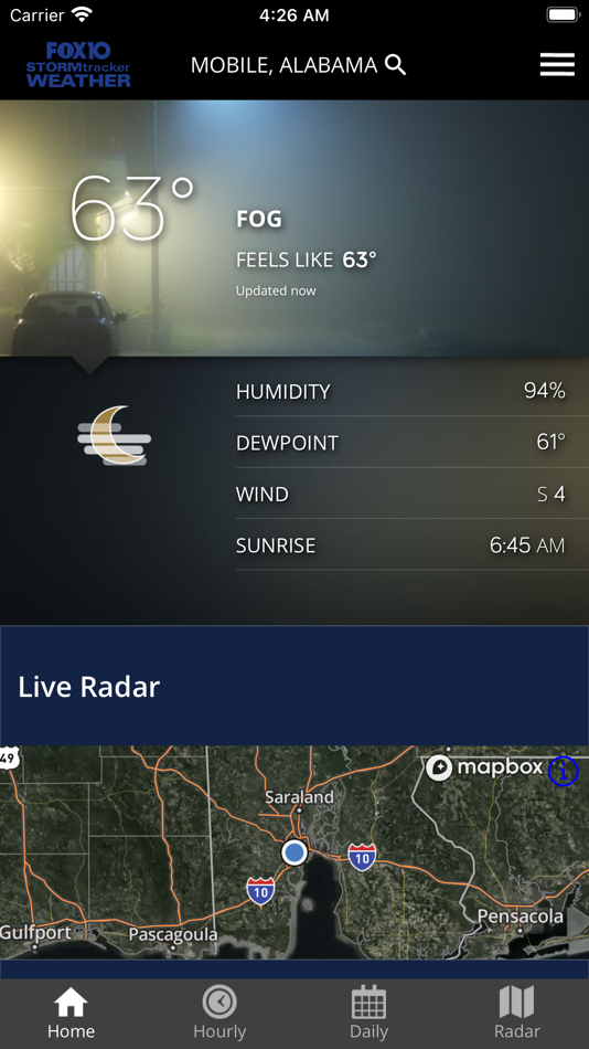 #1. FOX10 Weather Mobile Alabama (iOS) 来自: Gray Television Group, Inc.