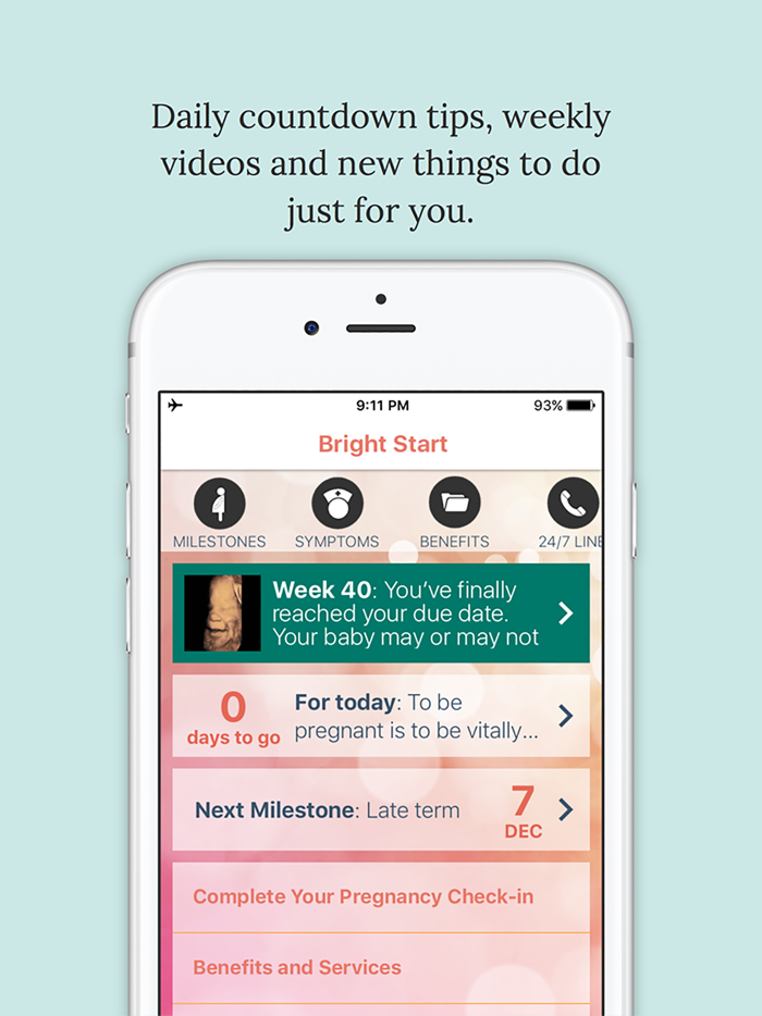 Keystone First Bright Start® Pregnancy Tracker