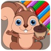 Kids Squirrels Games Coloring Book Version