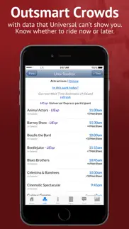 touringplans lines universal orlando (unofficial) iphone screenshot 1