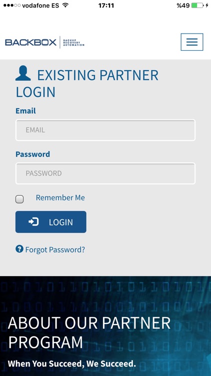 BackBox Partners Portal