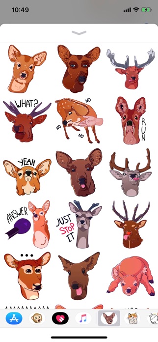 Screenshot of Deer Emoji Funny Stickers