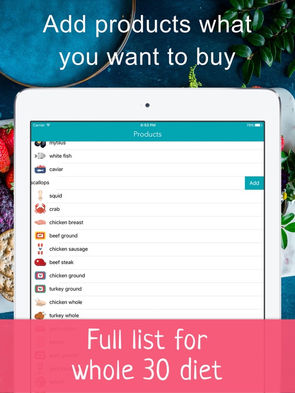 Screenshot #4 pour Whole 30 diet shopping list - Your healthy eating
