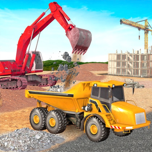 Construction Excavator Game Icon