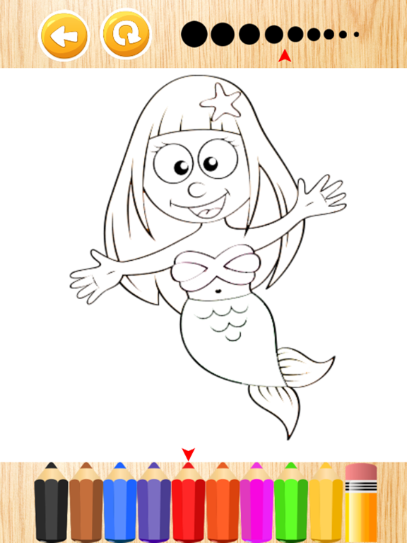 Screenshot #6 pour Mermaid in ocean coloring book for kids games