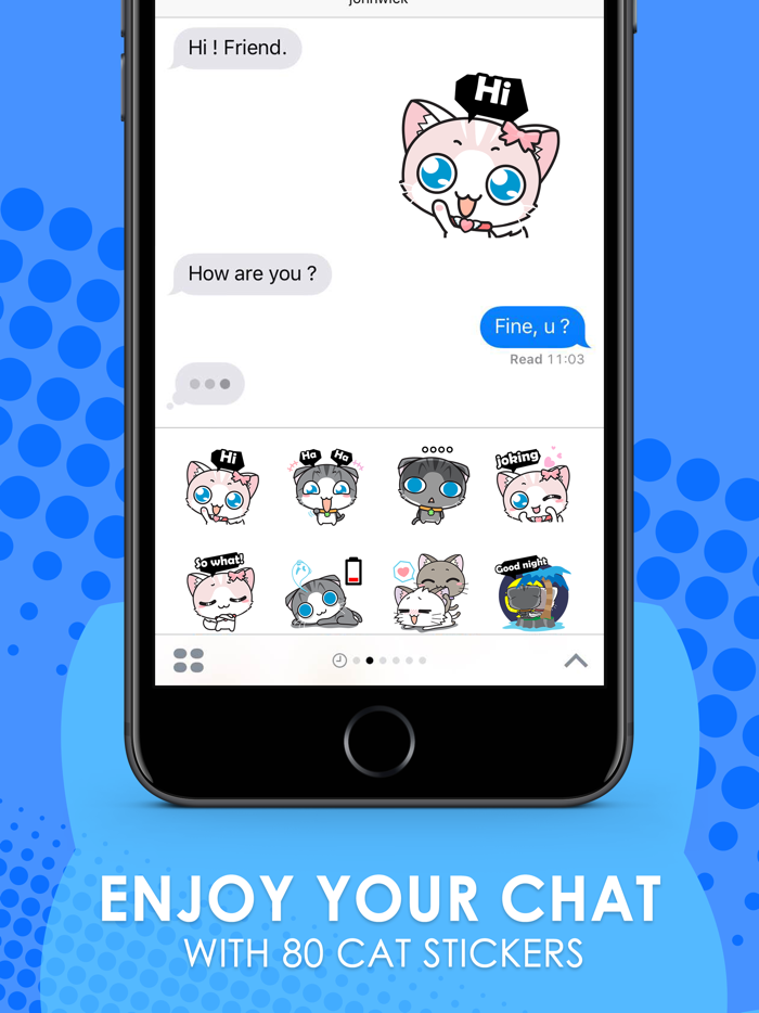 Meow Chat Collection Stickers for iMessage Free