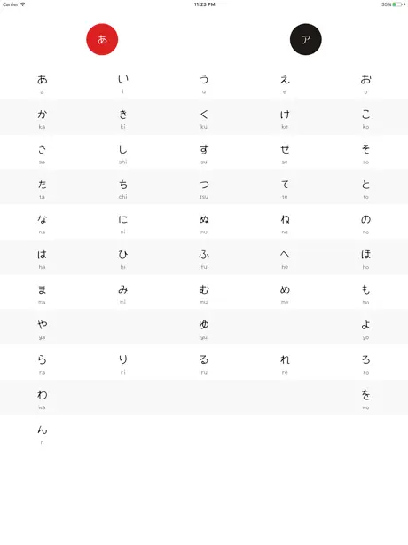 Japanese kana - learning, challenge yourself