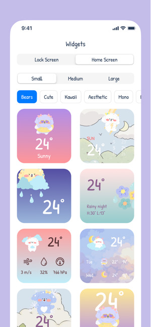 ‎CuteWeather: weather widget Screenshot