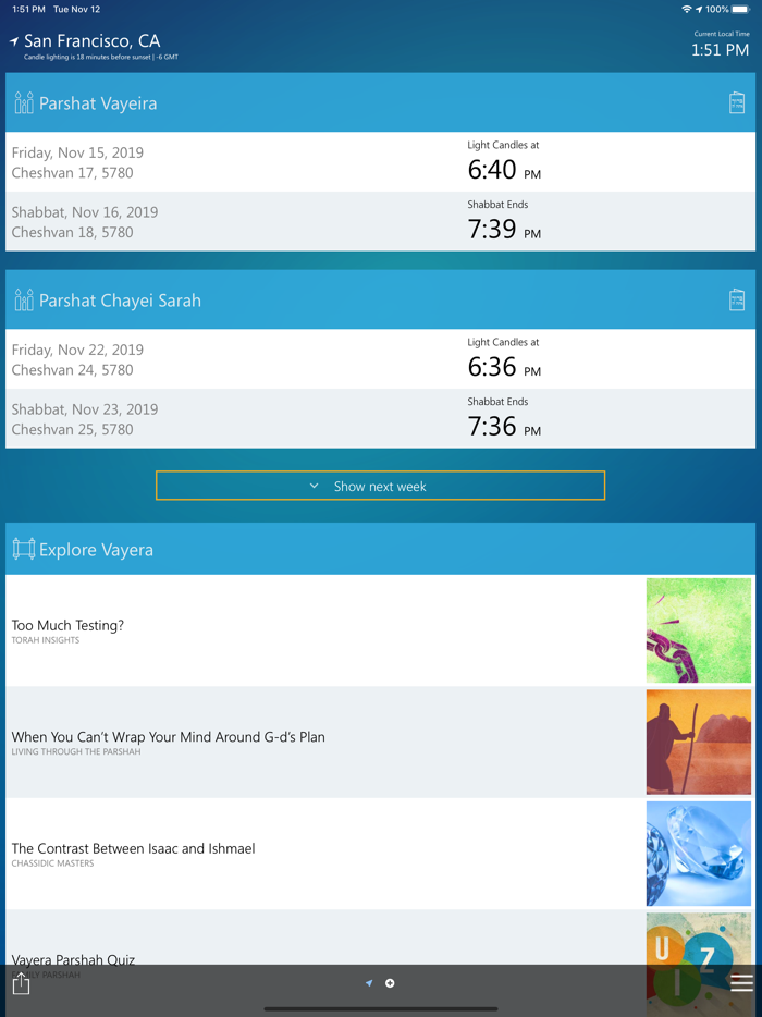 Shabbat and Holiday Times