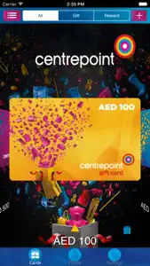 Centrepoint mGiftCard screenshot #1 for iPhone