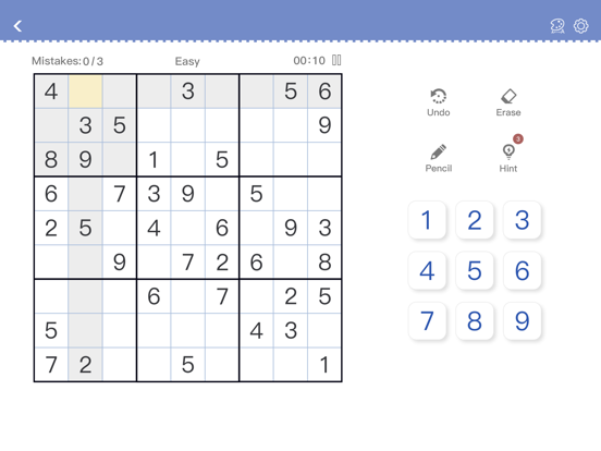 Sudoku - Klassieke Sudoku iPad app afbeelding 6