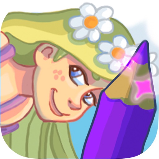 Princess Rapunzel coloring and painting book iOS App