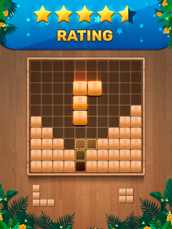 Wooden 100 Block Puzzle Game iPad screenshot 5 - Games app