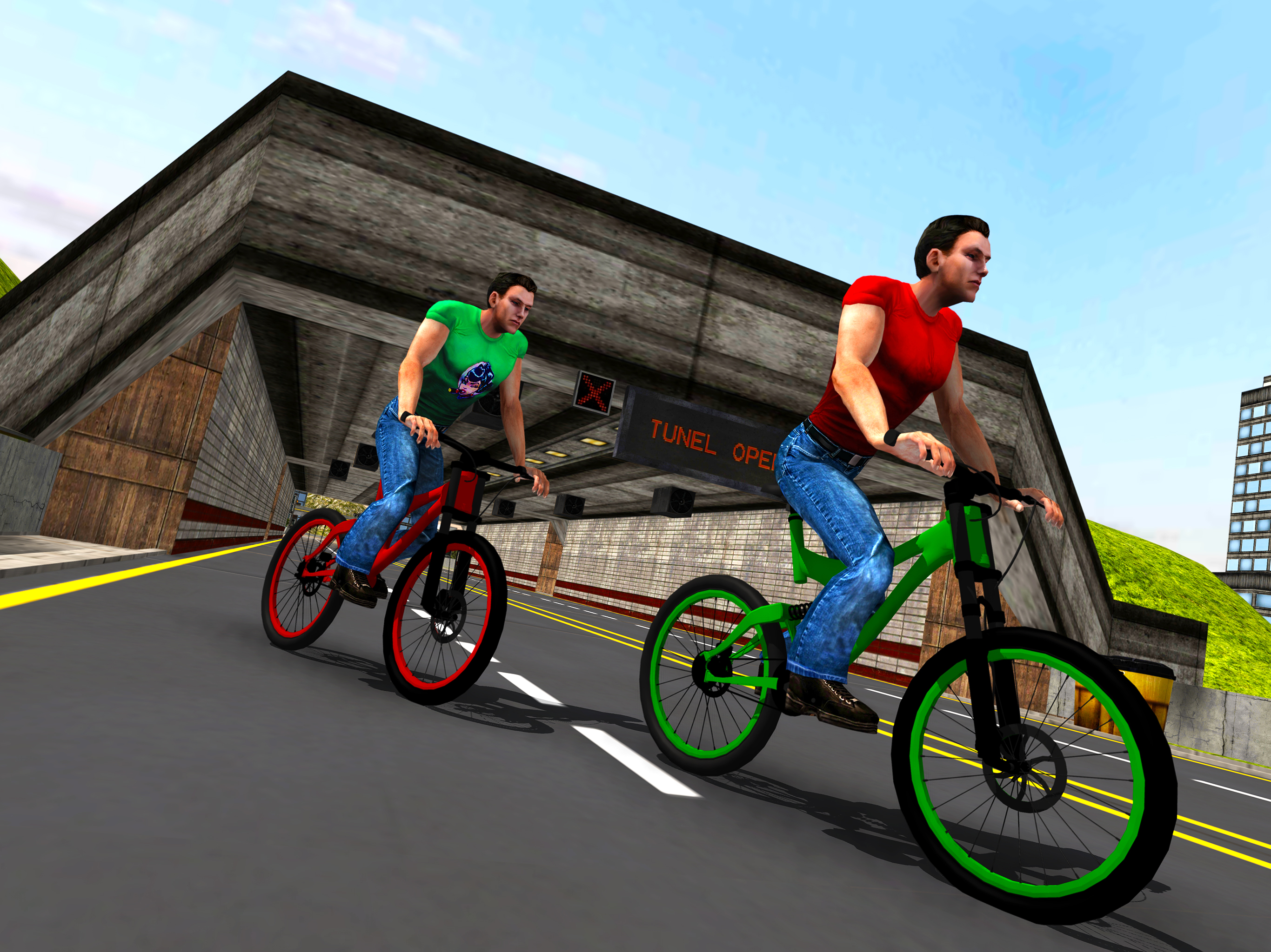 Rooftop BMX Bicycle Stunt Rider - Cycle Simulation